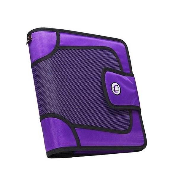 Case-It Case-It 1590355 Strap Binder with Tab File; O-Ring; 2 in. - Purple 1590355